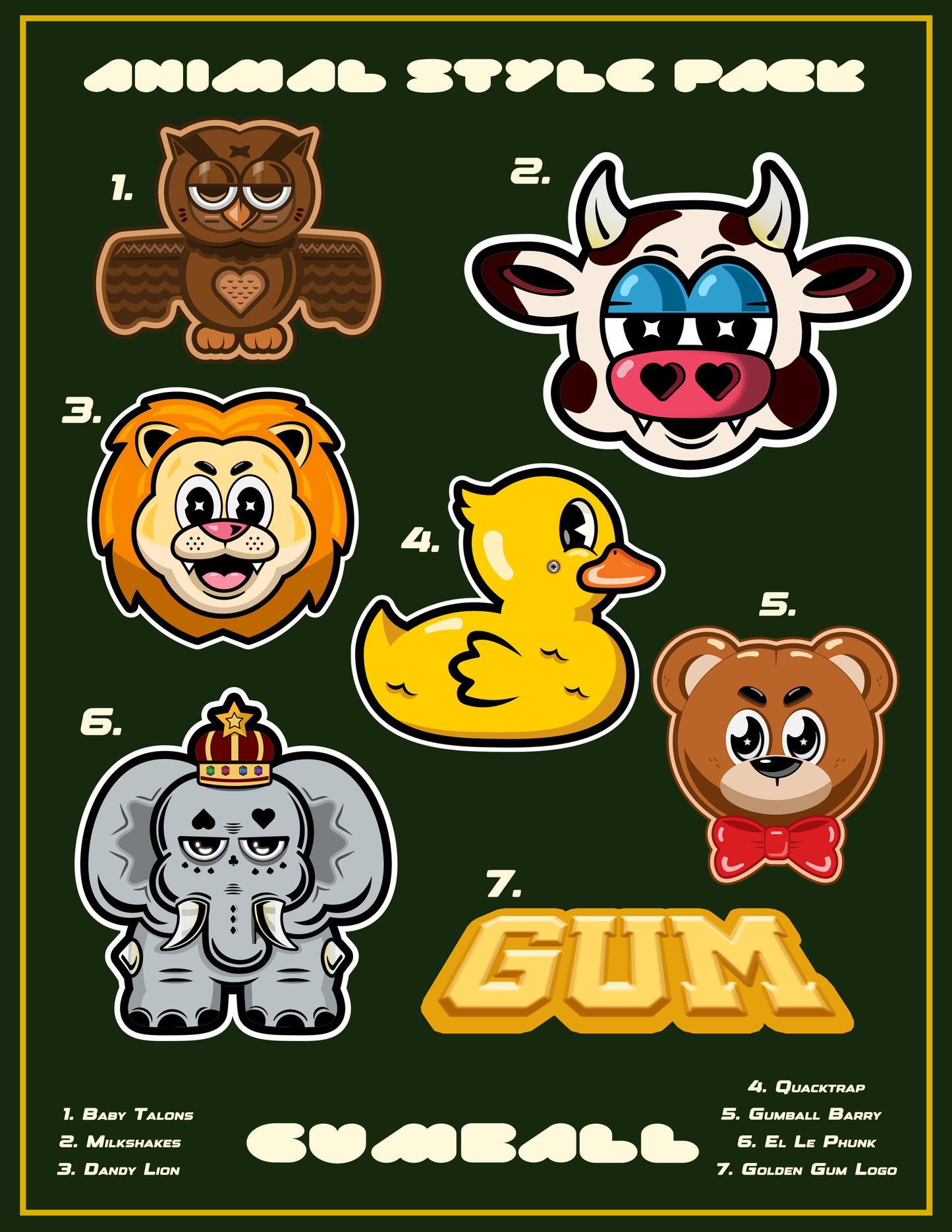 Animal Sticker Sheet